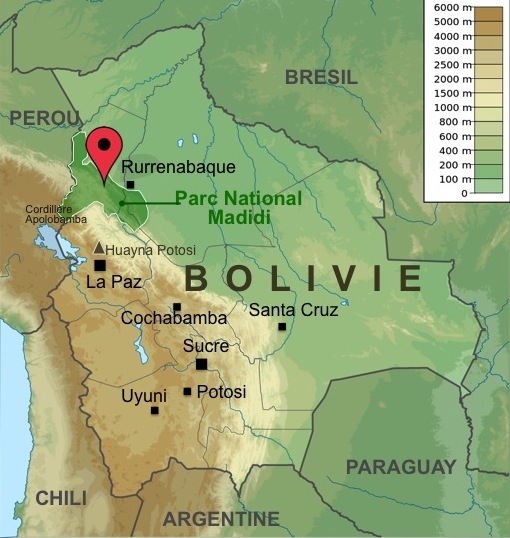 Carte-Bolivie-Trek-Madidi